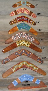 Traditional Dot Art boomerangs