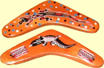 wooden boomerang magnets