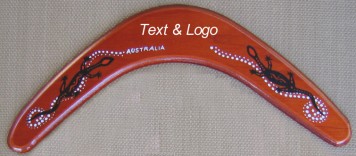 corporate boomerang with Aboriginal design