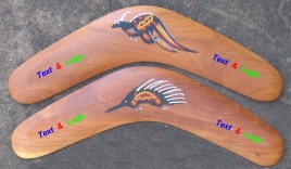 Examples of Standard Traditional boomerangs custom printed
