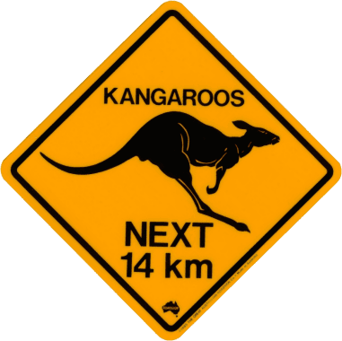 Home / Australian party supply / Road signs / Order page / Kangaroo