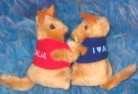 Clip-on kangaroo toys