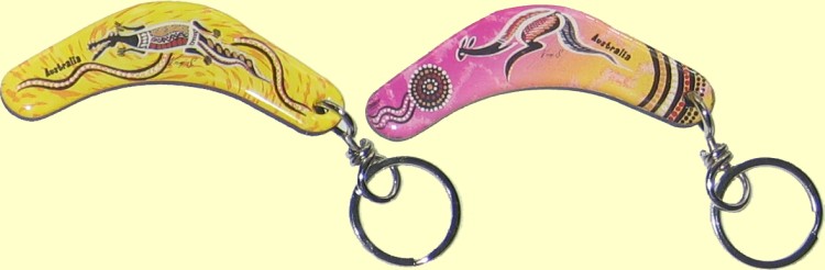 resin boomerang key chains