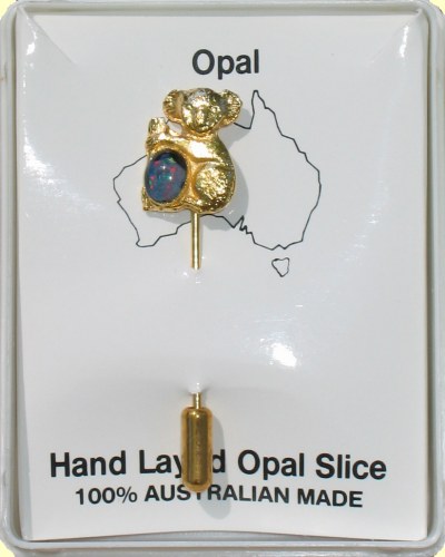 Koala opal pin
