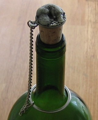 pewter platypus wine stopper