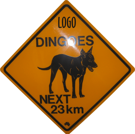 Corporate dingo road signs
