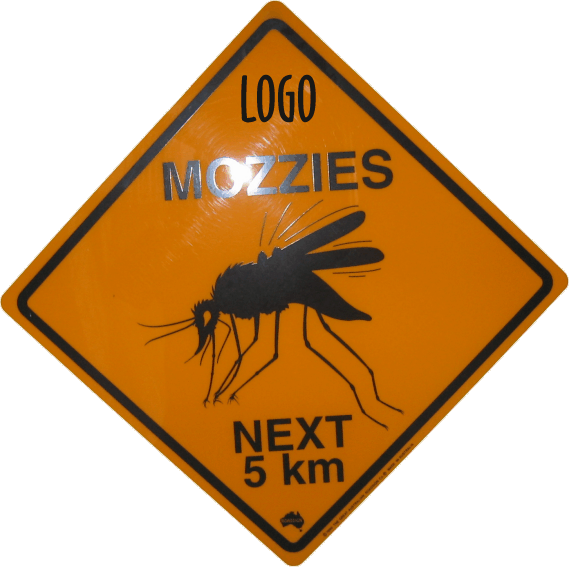 Corporate mosquito road signs