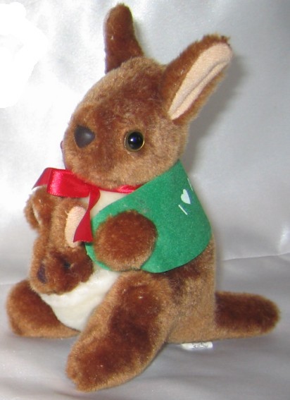 5 inch / 13 cm kangaroo toy with Joey