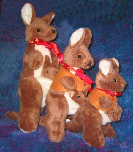 8-15 inch (medium to large) kangaroo toys